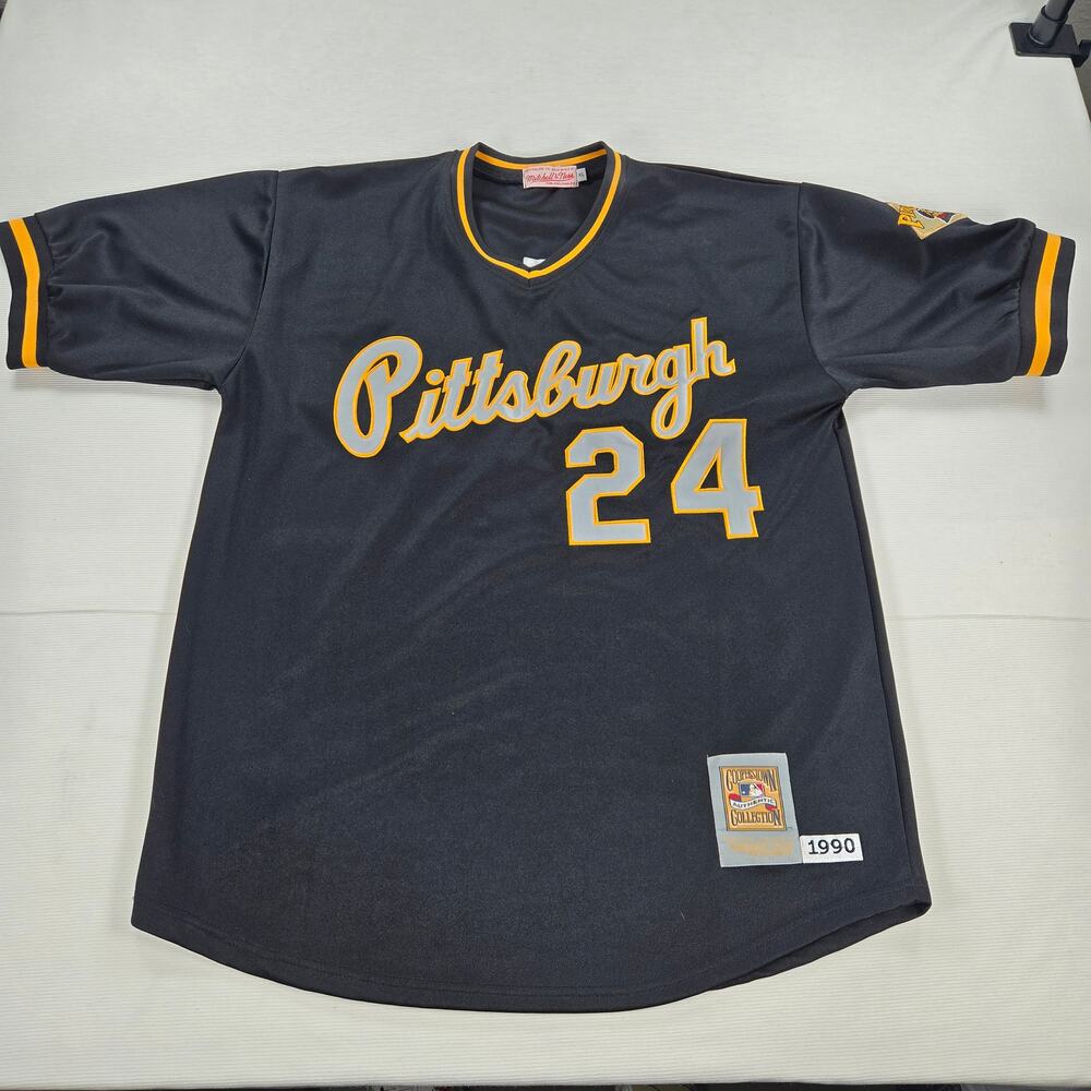 Mitchell & Ness Pittsburgh Pirates Barry Bonds #24 Black Baseball Jersey Size XL